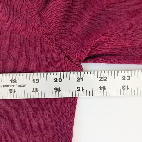 Gap Extra Fine Merino Wool Size Large Tall Magenta Machine Washable - Picture 6 of 9
